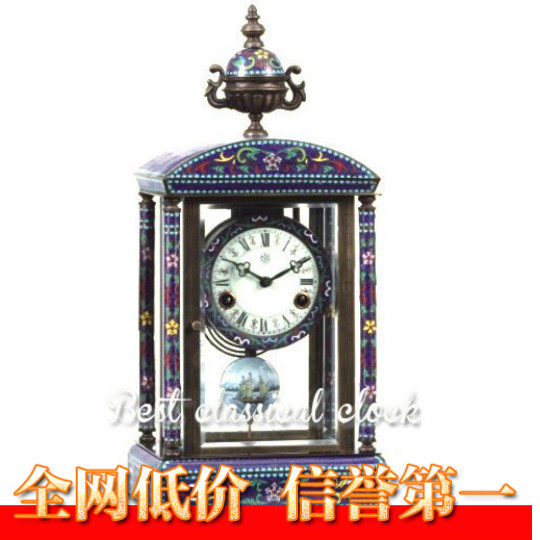 钟上弦机械全铜座钟景泰蓝全铜台钟挂钟苏钟W骨架压力钟