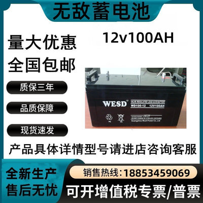 WESD蓄电池WD100-12/12V100AHv7A12A17A24A38A40A65A消防机房