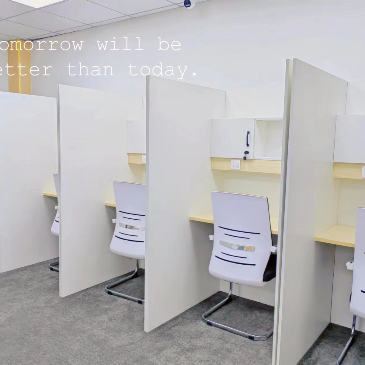 书桌自习桌自习室学习桌书桌隔断桌椅封闭沉浸式桌子书桌学习桌子