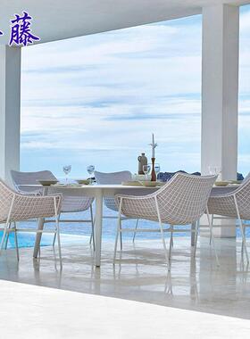 户外外桌子椅铝合露天椅49028金室餐桌椅咖啡厅奶茶店外摆庭院户