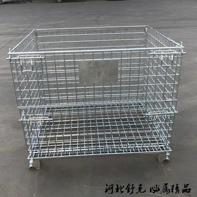 精密网仓储笼折叠式高格箱铁框金生产货架超市仓储笼车属周转箱