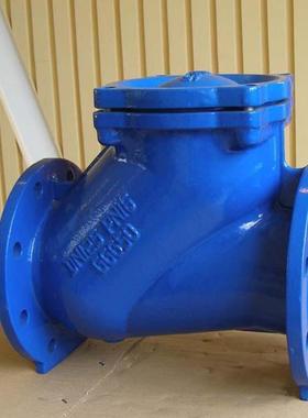 钢墨橡胶瓣止回阀向HC44X-16C 球485623铸铁污铸水逆止阀 单阀