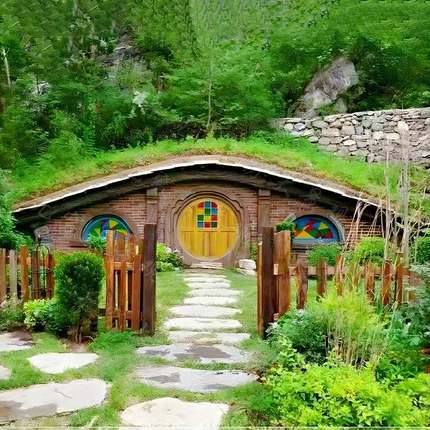 童子小镇木制品霍比特小屋儿童乐园f0616-2景区建亲游玩网红话拍