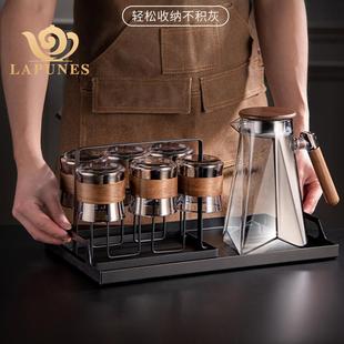 高颜值喝水泡茶杯子耐高温客厅水壶水具 Lapunes玻璃水杯家用套装