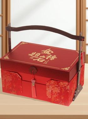 金榜题名红色皮纹35x23x18.5高档喜庆礼盒高考中考祝福考试顺利