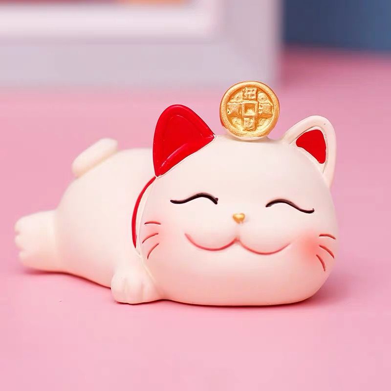 客厅家居可爱招财猫摆件开业礼品办公室桌面蛋糕小装饰品摆件