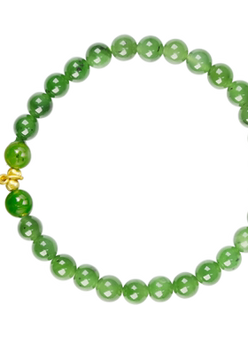 昭禧【如意背云】和田玉手串女款碧玉玉石古雅气质手链转运珠礼物