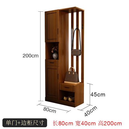 全实木鞋柜家用门口玄关柜橡木小户型入户门厅柜一体中式客厅隔断