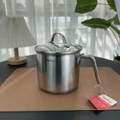 出口美国德国304不锈钢14CM热奶锅煮豆浆小锅宝宝辅食面条锅滤嘴