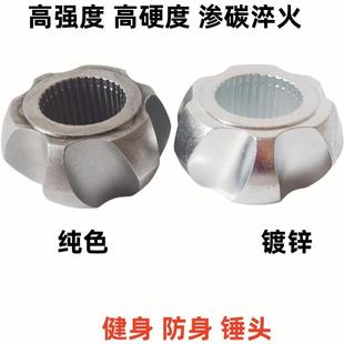 车载高强度骨朵锤六角锤兵器 战壕陵角锤头安全逃生健身破窗锤头