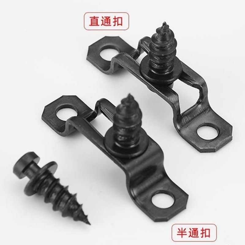 衣柜家具组装隐形扣件二合一黑螺丝打孔安装连接件配件