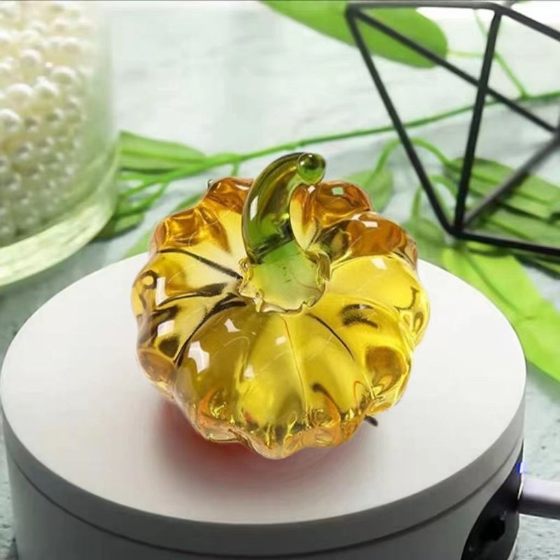 水晶南瓜多功能精致摆件书房书法镇纸卧室居家创意装饰品