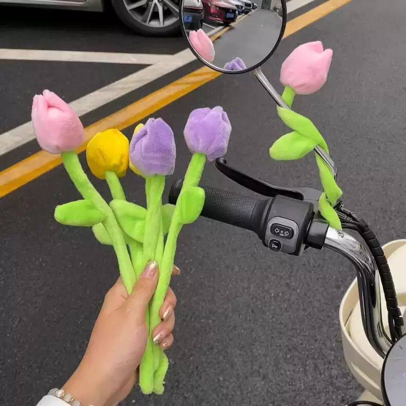 婚庆郁金香花小礼物可弯折手感好摩托酒店郁金香装饰花