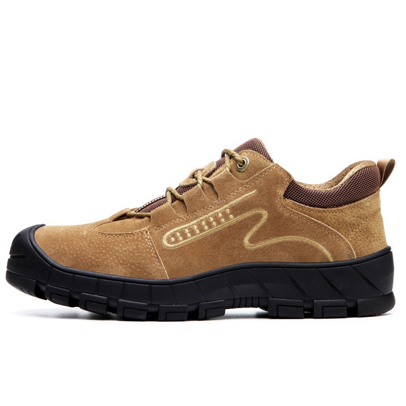 劳保鞋男c款防砸j防刺穿反绒皮焊工鞋耐磨防烫工地轻便安全防护鞋