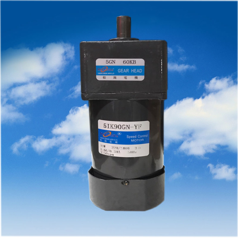 松岗5IK90GN-YF三相减速电机5GzN60KB减速箱轴径15mm马达380V90W