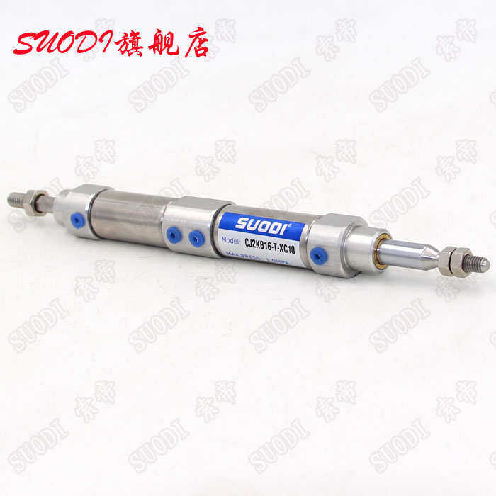 钻孔机气缸线路板厂用双行程气缸SUOADI CJ2KB16-T-XC10双出