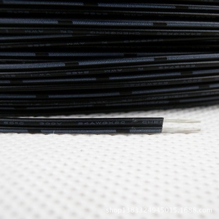 美标UL2468排线双并线r18AWG黑黑双并线黑色并线黑注节连接线610M