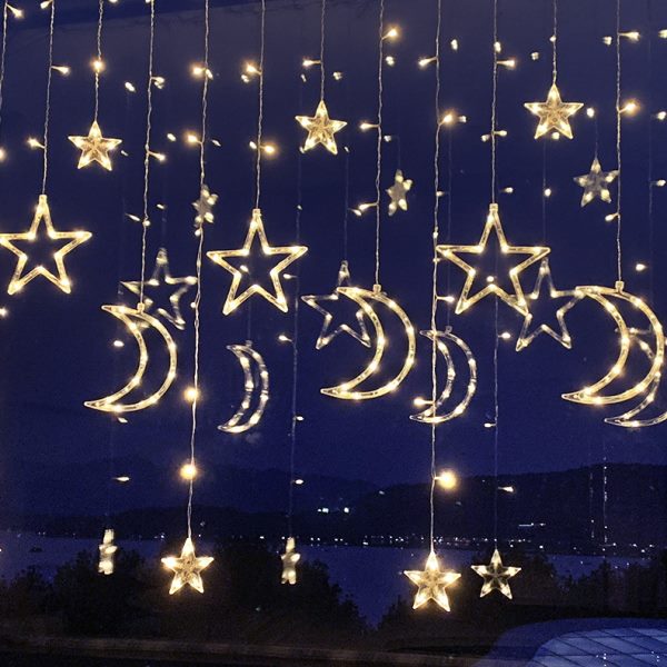 户外露营装饰摊位拍照道具星星led网红彩灯生日网红店ins场景布景