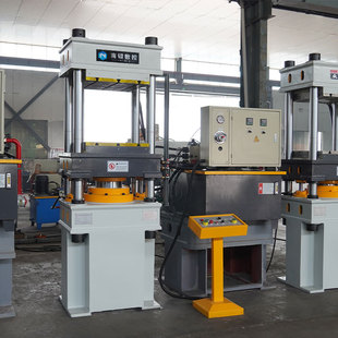 加热板温控 三梁四柱液压机 碳纤维汽车配件热压机 160吨下顶式