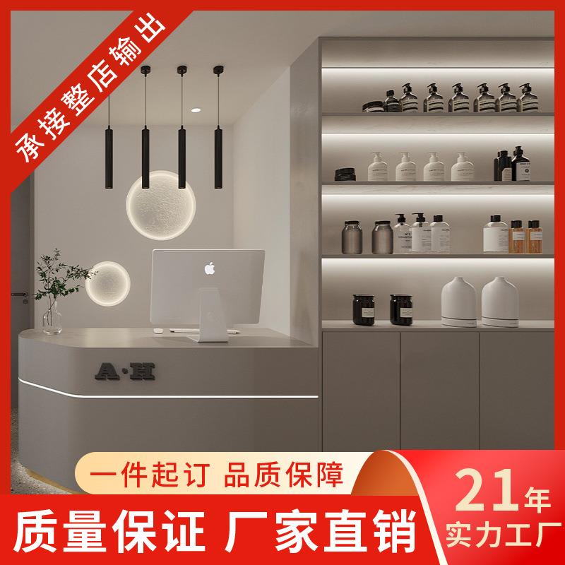 门店展示柜产品陈列柜直播间置物架样品展示架陈列柜理发店前台柜