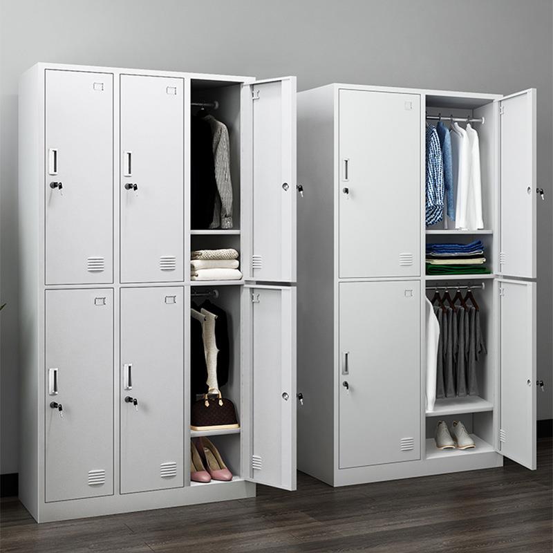 员工更衣柜宿舍铁皮储物柜健身房浴室六门带锁工厂车间钢制换鞋柜