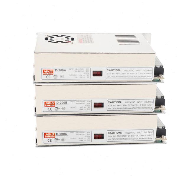 明伟双组开关电源5V12A12V12A D-200A D-200B D-200C两路24V电源