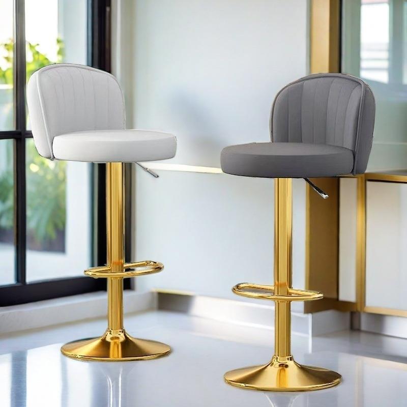 餐厅收银台高椅子别墅吧台椅高脚凳转升降靠背凳子前台商用转椅