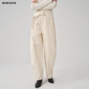百搭系腰灯芯绒宽松弯刀裤 智感通勤 NO.05 SHKUCO