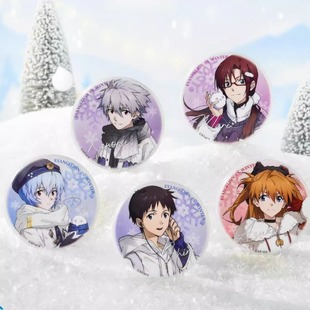 现货#正版EVA新世纪福音战士Falling in Winter系列马口铁徽章吧