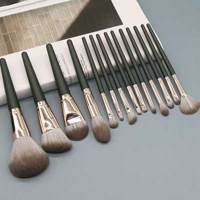 极速14支化妆刷套装初学者全套散粉刷粉底刷眼P影刷唇眉刷动物毛