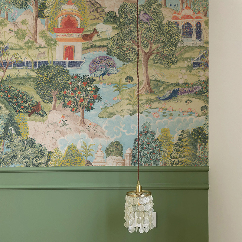 极速高端定制无i缝壁画 孔雀园复古美式个性背景墙 玄关餐厅沙发,家装主材,定制壁画,淘宝优惠券,粉丝福利购,淘宝优惠卷