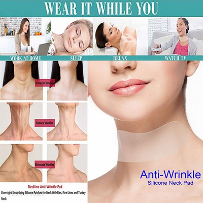 极速Reusable Anti Wrinkle wNeck Pad Silicon Transparent Anti