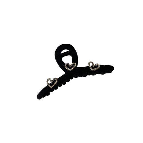 极速气质黑色爱心抓夹s女后脑勺盘发发夹大号夹感发卡夹子头饰