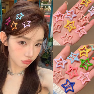 Hair Grils Colojrful Cute Women Star Y2K 极速10pcs Clips