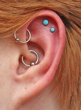 极速2PCS Surgicakl Steel Captive Bead Ring Ear Hoop Nose Rin