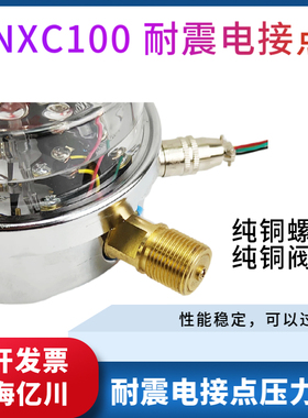 极速上海亿川YNXC100耐震电接点压力表 -0.1-0 1.6UMPA抗震防震真
