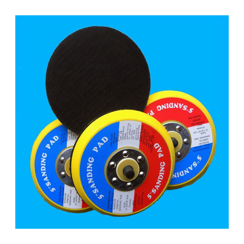 极速气动粘盘4寸5寸打磨机托盘砂D纸吸盘气动抛光盘打磨片底盘植