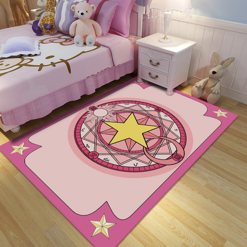 极速地毯a卧室装饰粉色可爱少女房间满铺床边毯客厅茶几地垫定制