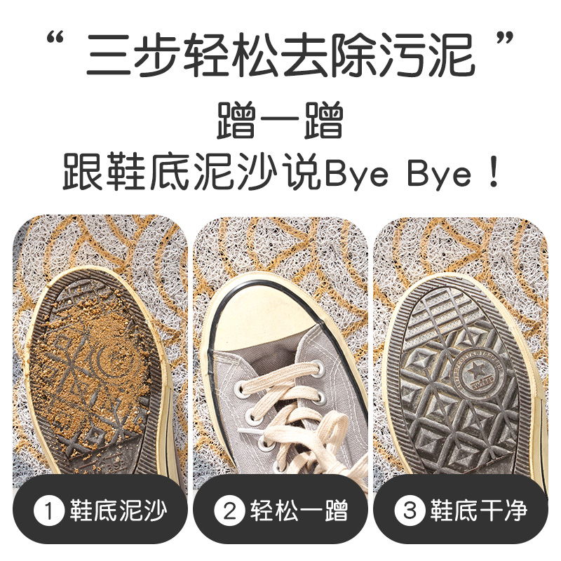 极速招财猫丝圈地垫地毯家用入户门玄关脚垫门垫S进门防滑除尘垫