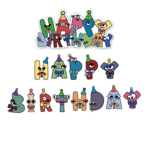 极速Coloring Alphabet Lore Birthday Party DecoratUion Alphab