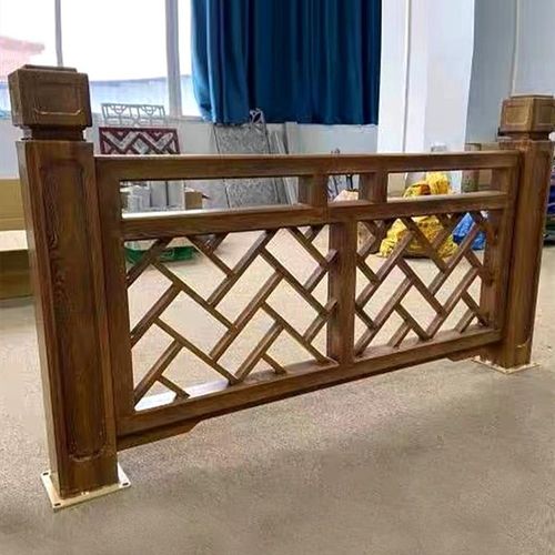 极速厂销铝合金护栏阳台栏杆中式B仿古木纹庭院别墅楼梯扶手户外