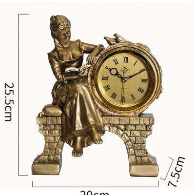 极速爆品欧式座钟客厅家s用台钟台式时钟钟表摆件闹钟桌面女童卧