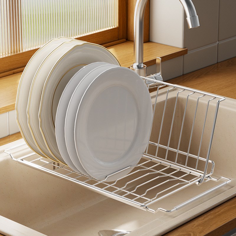 不锈钢水槽沥水篮厨房水池伸缩碗碟盆沥水架多功能餐具碗筷沥水架