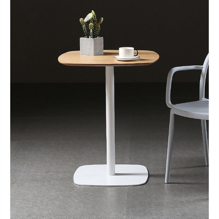 轻奢餐桌现代简约北欧白色小圆桌子家用甜品店咖啡厅方桌餐厅卡座