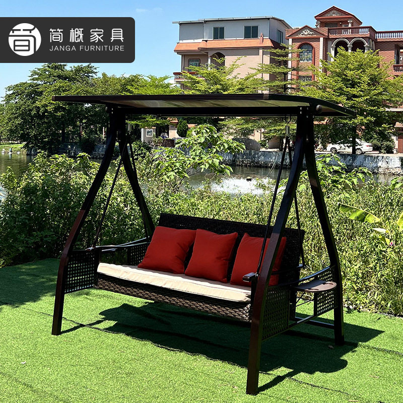 户外家具景区度假村海边民宿小区铝合金秋千庭院别墅防水防晒摇椅