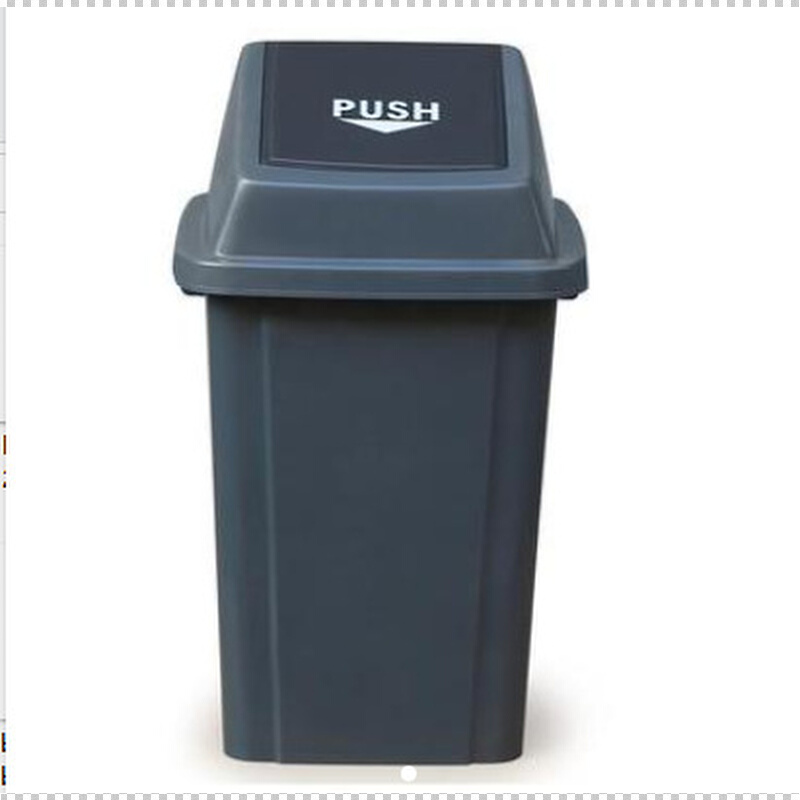 HT  100L 方形垃圾桶灰色