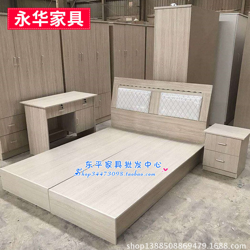单人双人床板式床酒店出租房多功能箱床