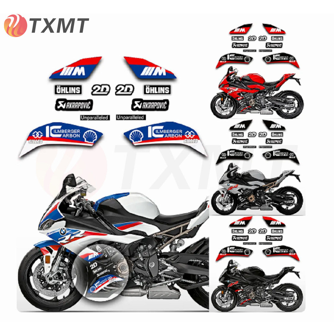 适用宝马S1000RR19-22年改装下导流下护板贴花车贴贴画