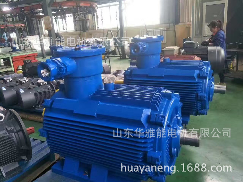 YVP-250M-6-37电机替代永磁电机YVP电机定子每相带一个PTC艳蓝漆