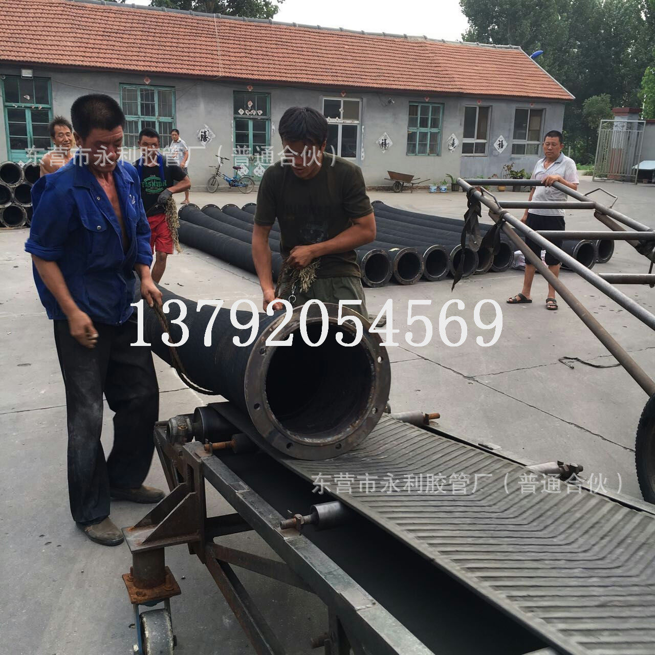 法兰式泵配套钢丝骨架吸排水胶管 大口径钢丝骨架输水橡胶管